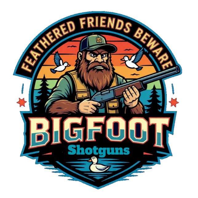Bigfoot Shotguns Feathered Friends Beware T Shirt (Skapare uppladdad)