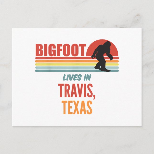 Bigfoot Sighting in Travis Texas Vykort (Framsida)