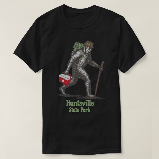 Bigfoot Sighting vid Huntsville State Park Texas S T Shirt (Design framsida)