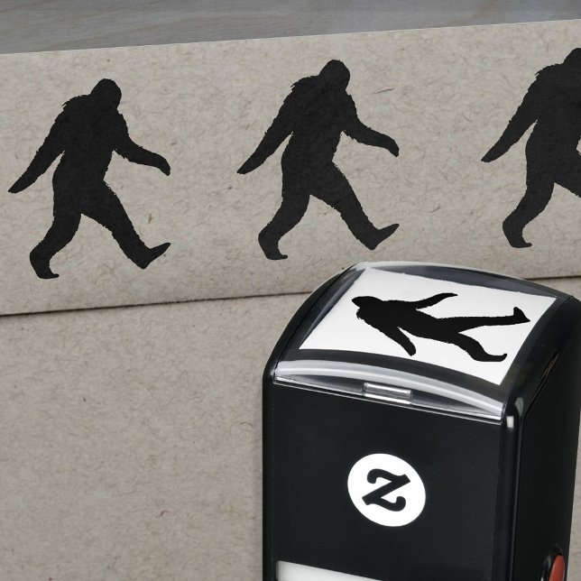 Bigfoot Silhouette Sasquatch Squatchy Självfärgande Stämpel (Skapare uppladdad)