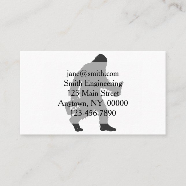 Bigfoot-silhouette Visitkort (Framsida)