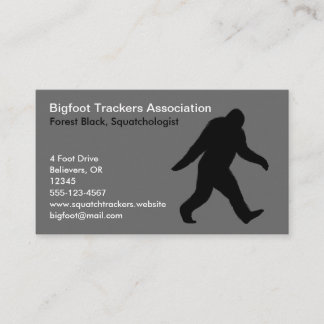 Bigfoot Silhouette Visitkort