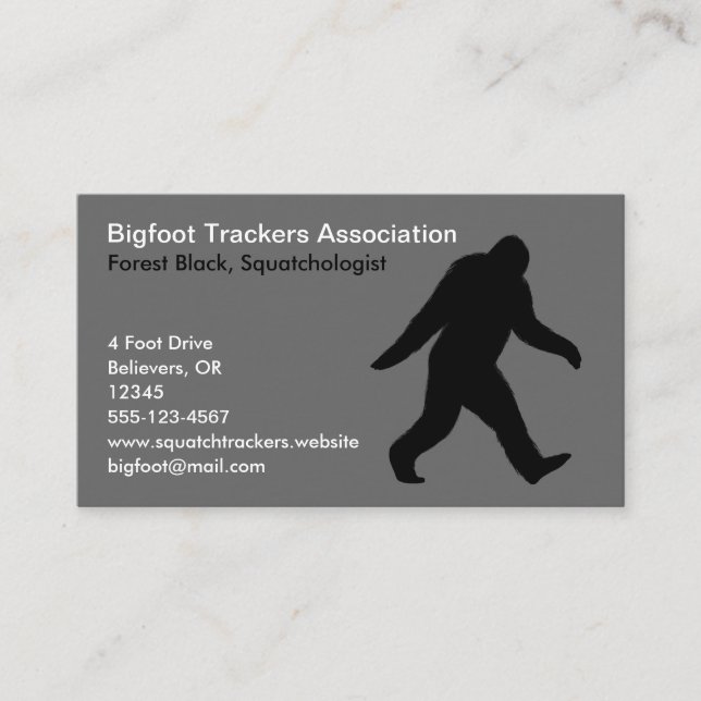 Bigfoot Silhouette Visitkort (Framsida)