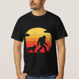 Bigfoot Silhouette Walking Gräns Collie Hund T Shirt