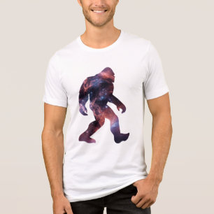 Bigfoot Siluett med Galax Interiör T Shirt