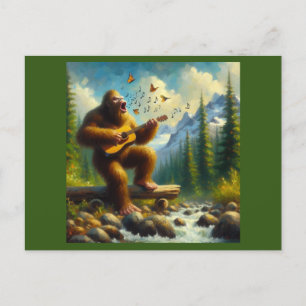 Bigfoot Singing Vykort
