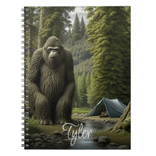 Bigfoot sitta i Skogen-Personligen Anteckningsbok