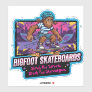 Bigfoot Skateboards-Break The Stereotypes Klistermärken