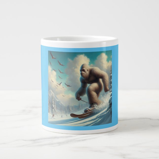 Bigfoot Skiing Jumbo Mugg (Framsidan)