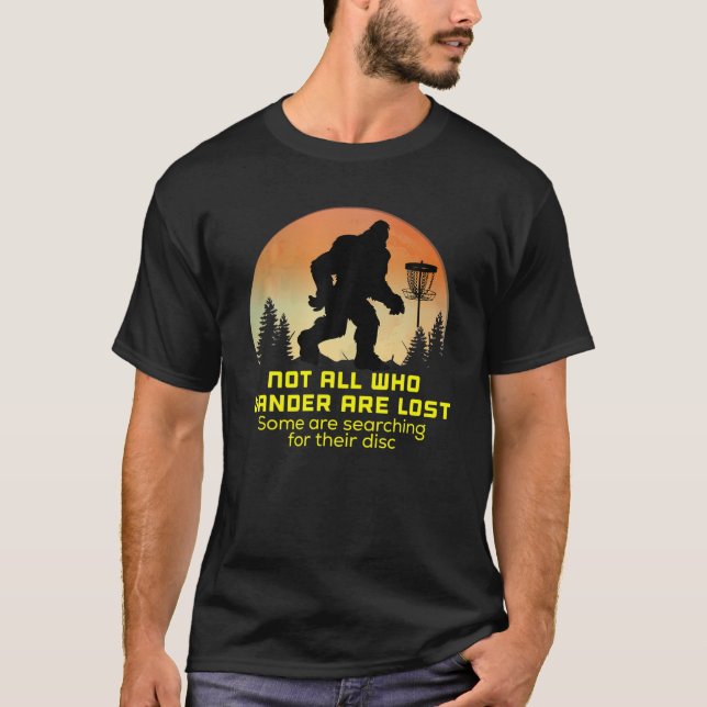 Bigfoot-skiva Golf Sasquatch chain Tosser Funny Bi T Shirt (Framsida)