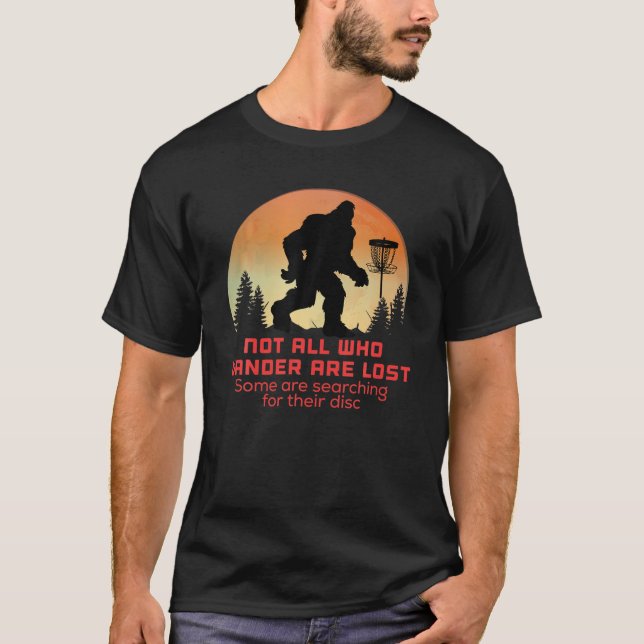Bigfoot-skiva Golf Sasquatch chain Tosser Funny Bi T Shirt (Framsida)