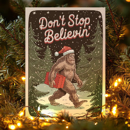 Bigfoot Sluta Inte Tro På Sasquatch Jul Helgkort