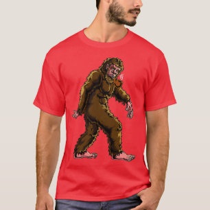 Bigfoot-Smoking Briar Pipe Sasquatch Tobacco Pipe  T Shirt