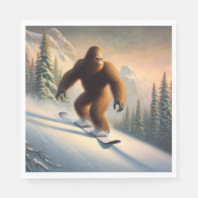Bigfoot Snowboarding Pappersservett (Framsidan)