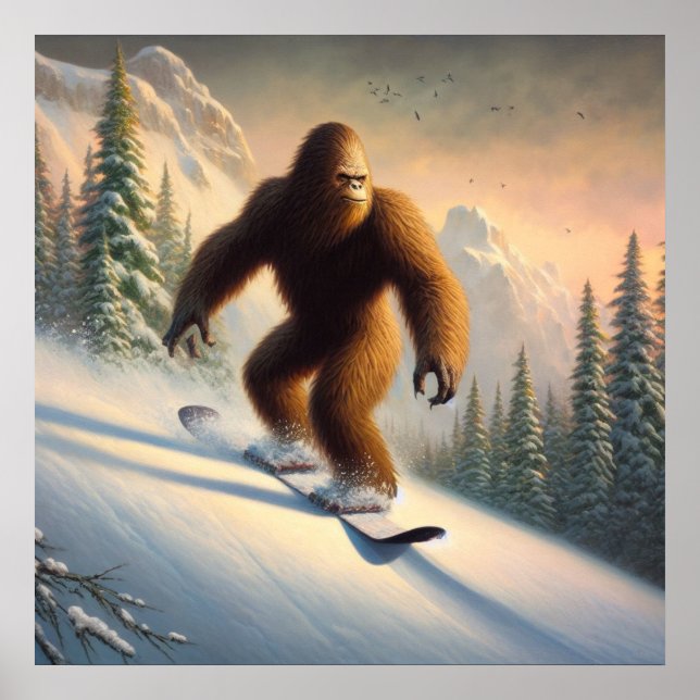 Bigfoot Snowboarding Poster (Framsidan)