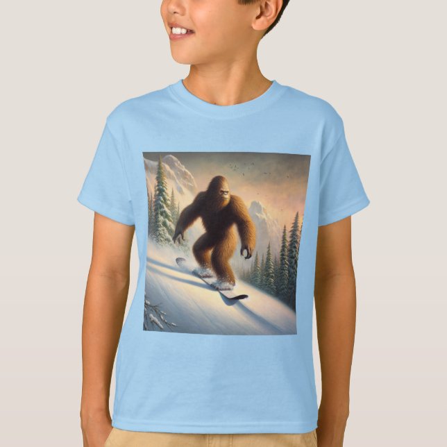 Bigfoot Snowboarding T Shirt (Framsida)