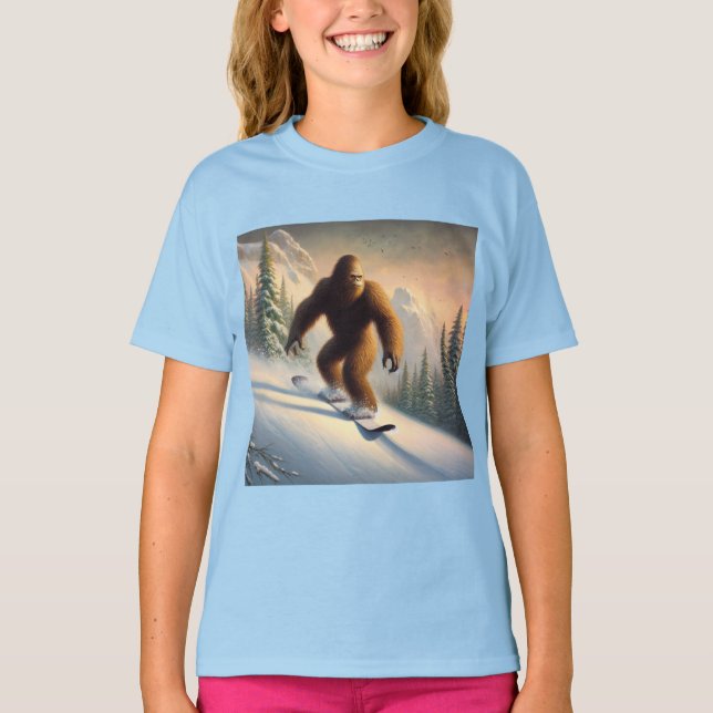 Bigfoot Snowboarding T Shirt (Framsida)