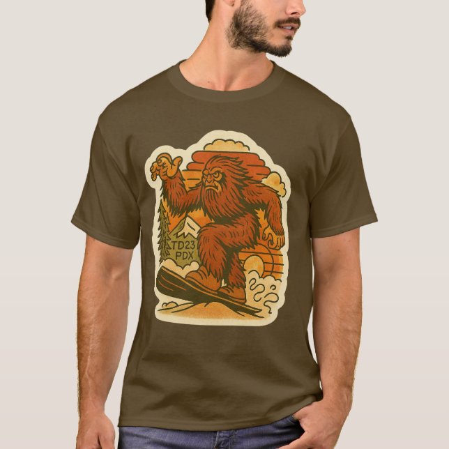 Bigfoot Snowboarding T Shirt (Framsida)
