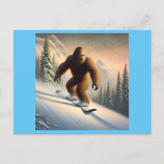 Bigfoot Snowboarding Vykort