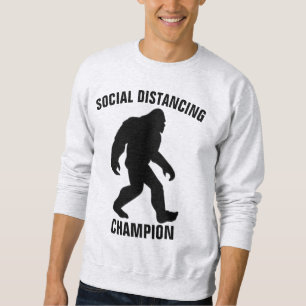 BIGFOOT SOCIAL AVSTÅND CHAMPION Funny T-shirts Lång Ärmad Tröja