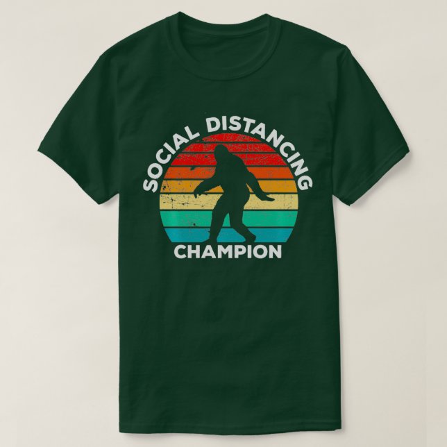 Bigfoot Social Avstånd Champion T Shirt (Design framsida)