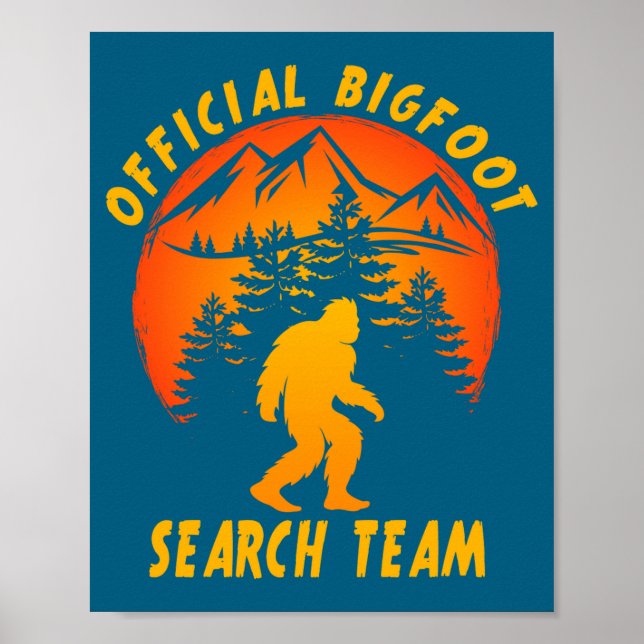 Bigfoot sökteam Sasquatch Yeti Roligt  Poster (Framsidan)