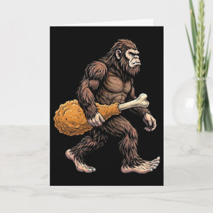 Bigfoot som bär kycklingben Sasquatch-älskare Kort