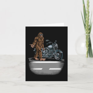 Bigfoot som kör motorcykel försöker hitta en kort