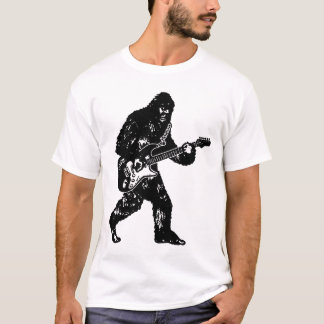 Bigfoot som leker den elektriska gitarren t shirt