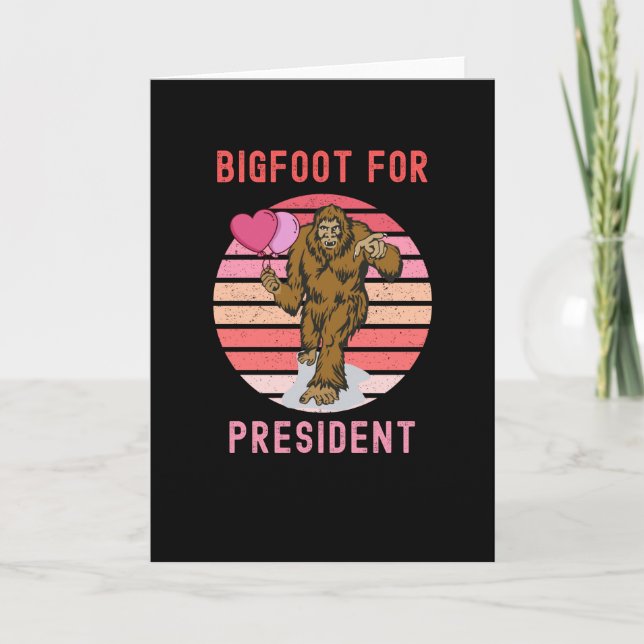 Bigfoot som president kort (Framsida)