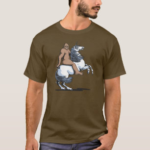 Bigfoot som rider en Unicorn T Shirt