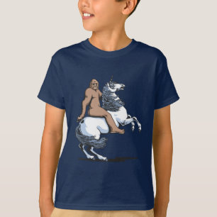 Bigfoot som rider en Unicorn Tee