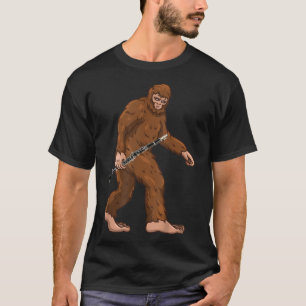 Bigfoot Spela Clarinet Musician Funny Clar T Shirt