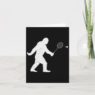 Bigfoot spelar Badminton Shuttle Funny Badminton Kort