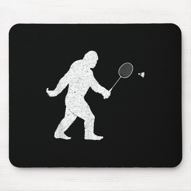 Bigfoot spelar Badminton Shuttle Funny Badminton Musmatta (Framsidan)