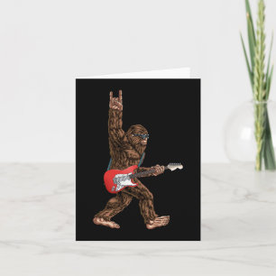 Bigfoot spelar en elektrisk gitarr Sten på Sasquat Kort