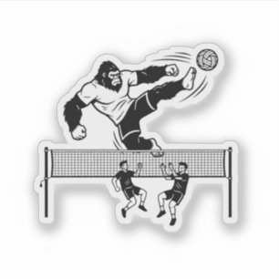 Bigfoot spelar Sepak Takraw Klistermärken