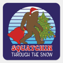 Bigfoot Squatchin genom Snö-julen