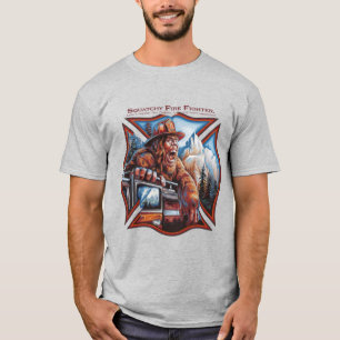 Bigfoot: Squatchy Fire Fighter T Shirt