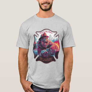 Bigfoot: Squatchy Fire Fighter T Shirt