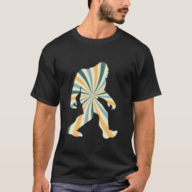 Bigfoot Squatchy Retro 90s Stil T Shirt (Framsida)