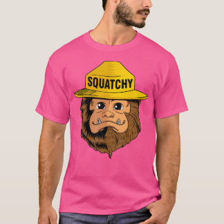 Bigfoot Squatchy Sasquatch Camping Hiking Retro VI T Shirt