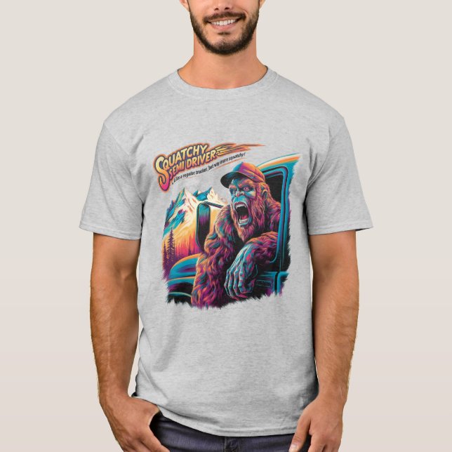 Bigfoot: Squatchy Semi-Driver T Shirt (Framsida)