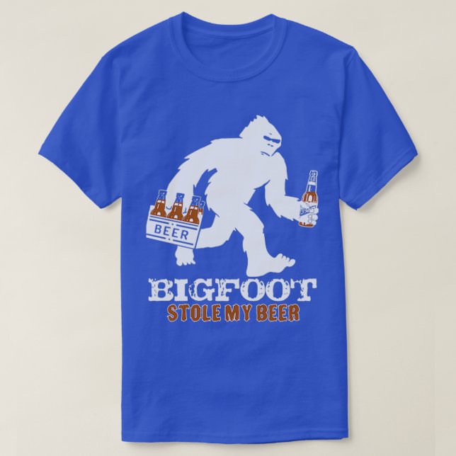 bigfoot stal min ölsasquatch yeti camping outdo t shirt (Design framsida)