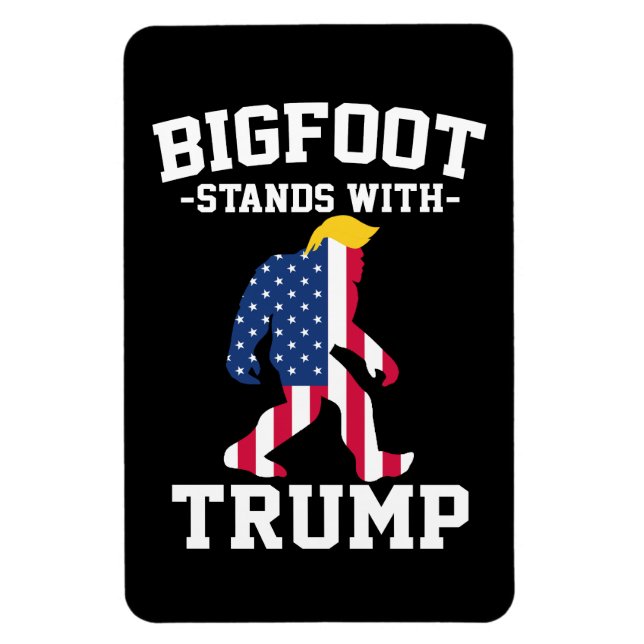 Bigfoot Stands med trumfkort 2024 Magnet (Vertikal)