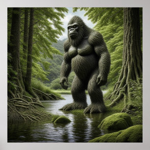Bigfoot står i Tecknaden Bäck Poster