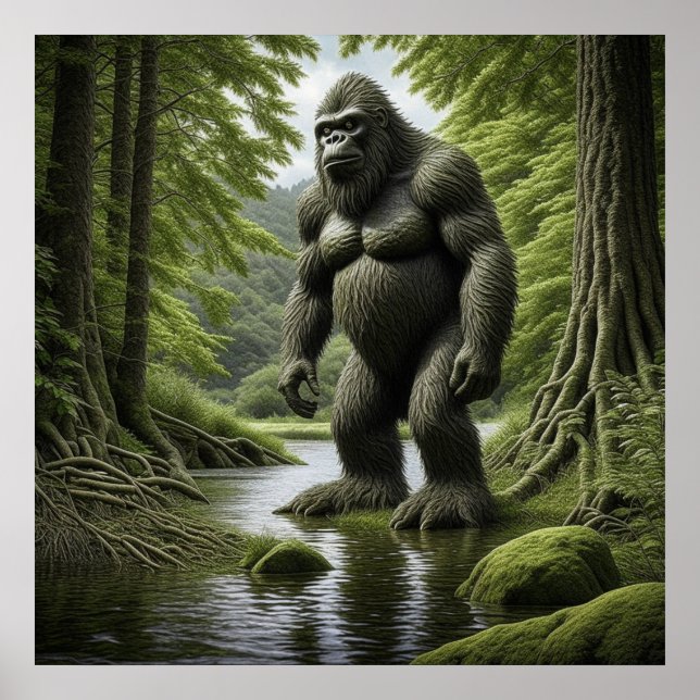 Bigfoot står i Tecknaden Bäck Poster (Framsidan)