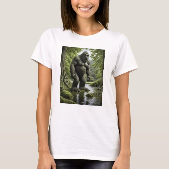 Bigfoot står i Tecknaden Bäck T Shirt (Framsida)