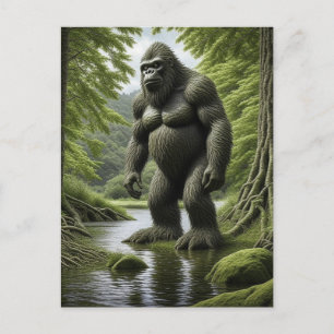 Bigfoot står i Tecknaden Bäck Vykort