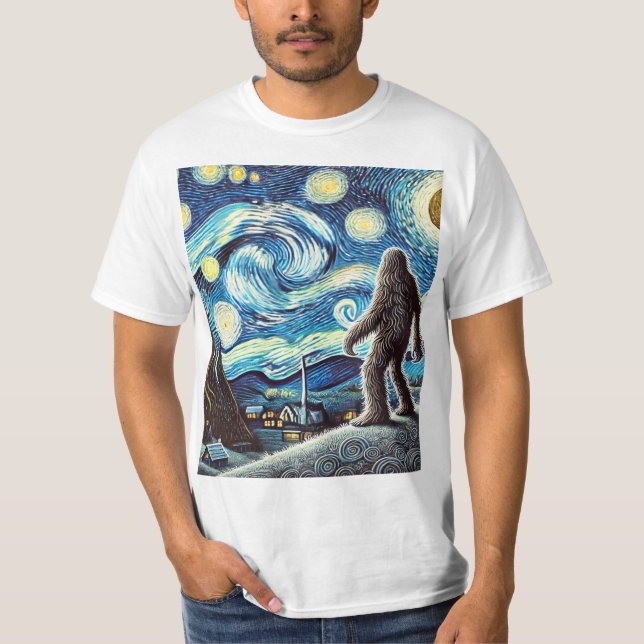 Bigfoot Starry Natt T Shirt (Framsida)